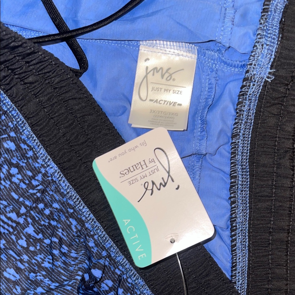 Just My Size by Hanes Women's Active Blue Athletic Shorts - Picture 2 of 4
